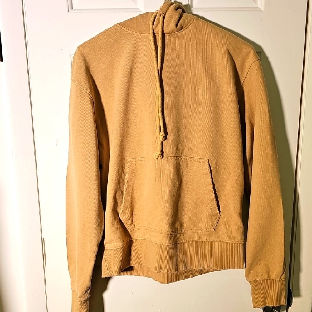 Zara Tan  Hoodie With Kangaroo‎ Pocket. Frayed Small.